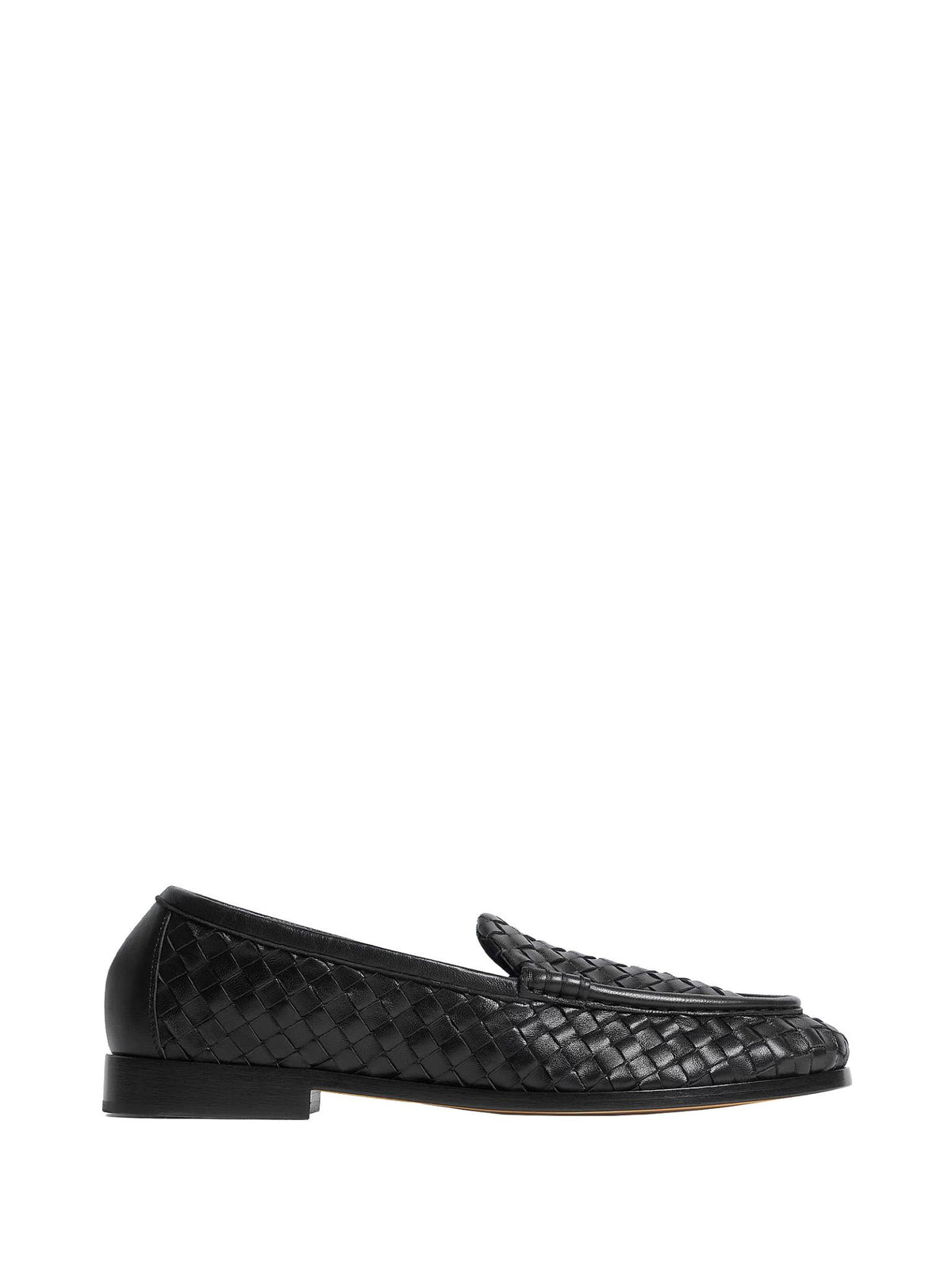 Bottega Veneta Black Leather Loafers