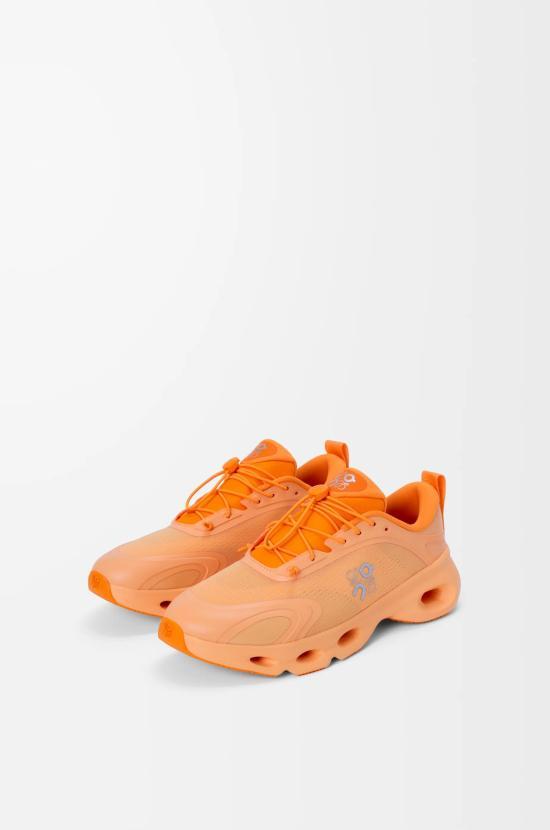 LOEWE White Leather Low-Top Sneakers L929282X389100 ORANGE DOM