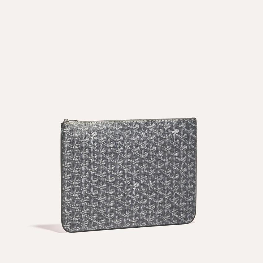 GOYARD Gray Senat MM Women’s Leather Clutch SENAT2MMLTY51CL51P