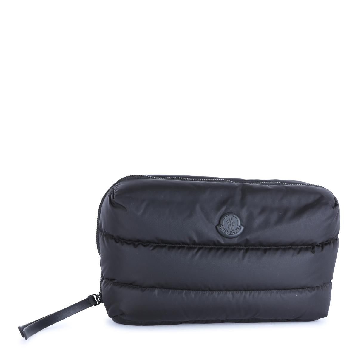 Moncler Black Leather Clutch Bag for Men