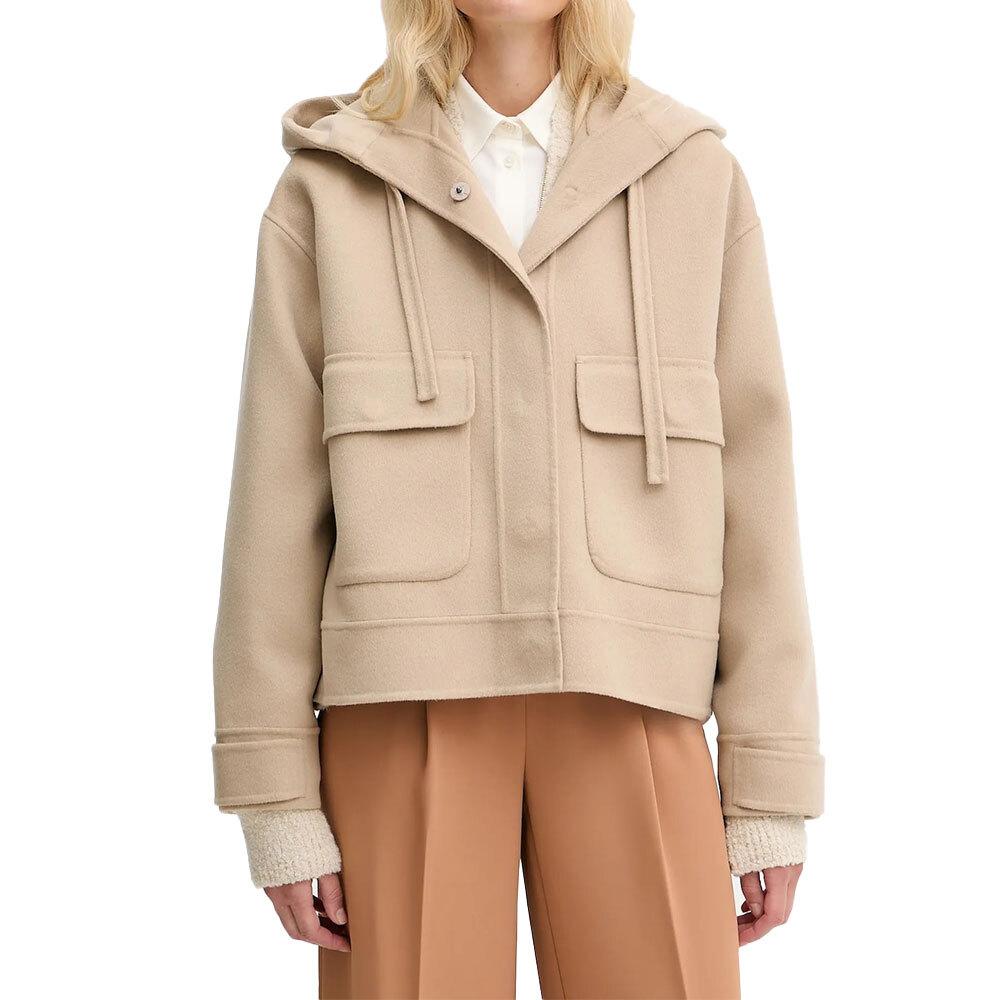Max Mara Hooded Wool Blend Jacket Coat 25086041600 063