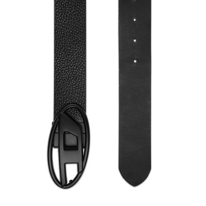 DIESEL Black Leather Reversible Men's Belt