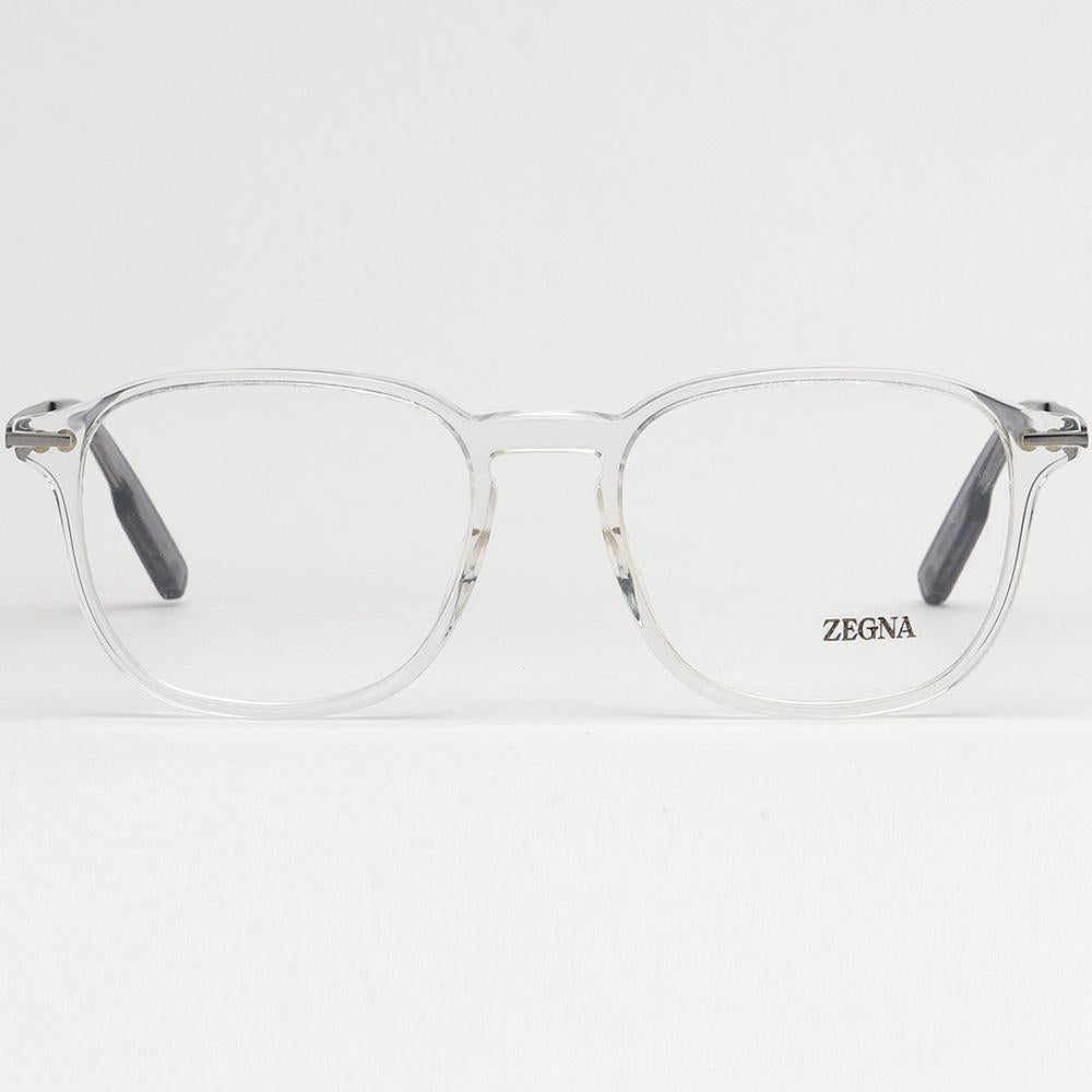 Zegna Transparent Acetate Square Eyeglass Frames Unisex EZ5229 026