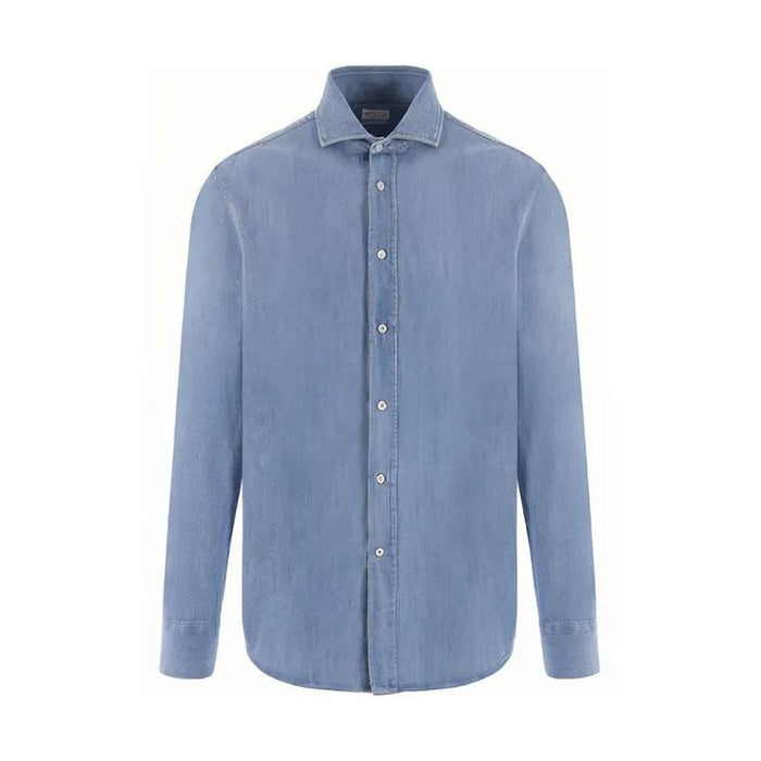 Brunello Cucinelli Men’s Denim Long Sleeve Shirt