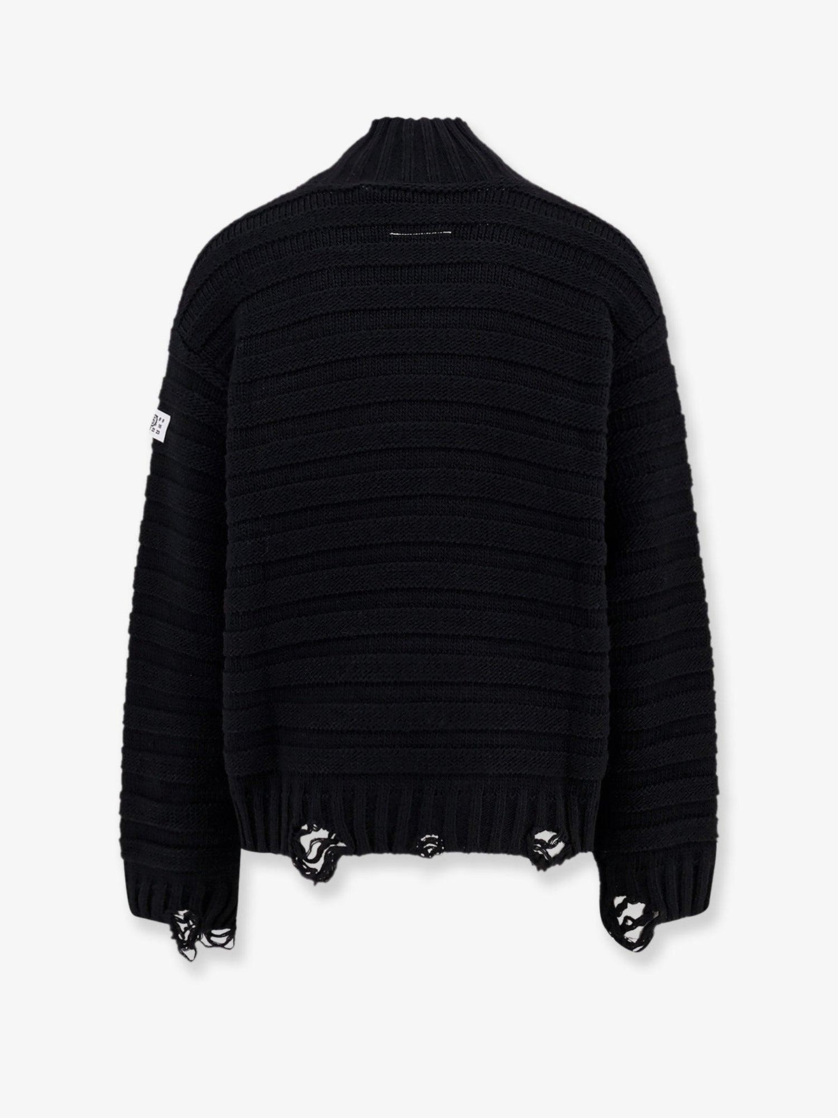 Maison Margiela Black Wool Turtleneck Sweater for Men