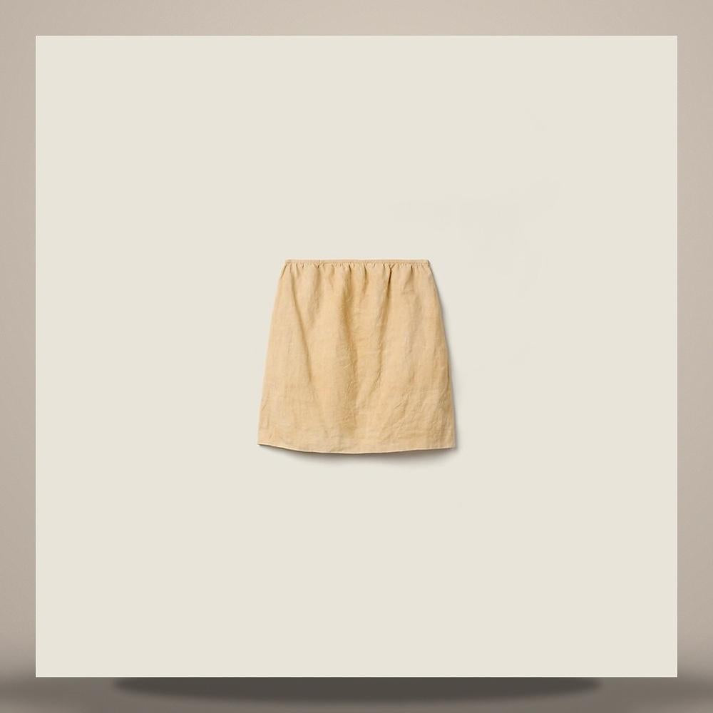 Miu Miu Linen Midi Skirt MG2768 6733 F0K57
