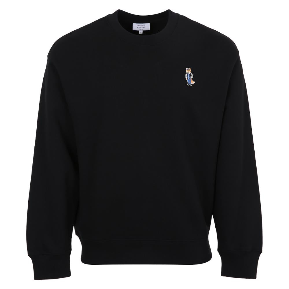 Maison Kitsune Dressed Fox Comfort Black Sweatshirt