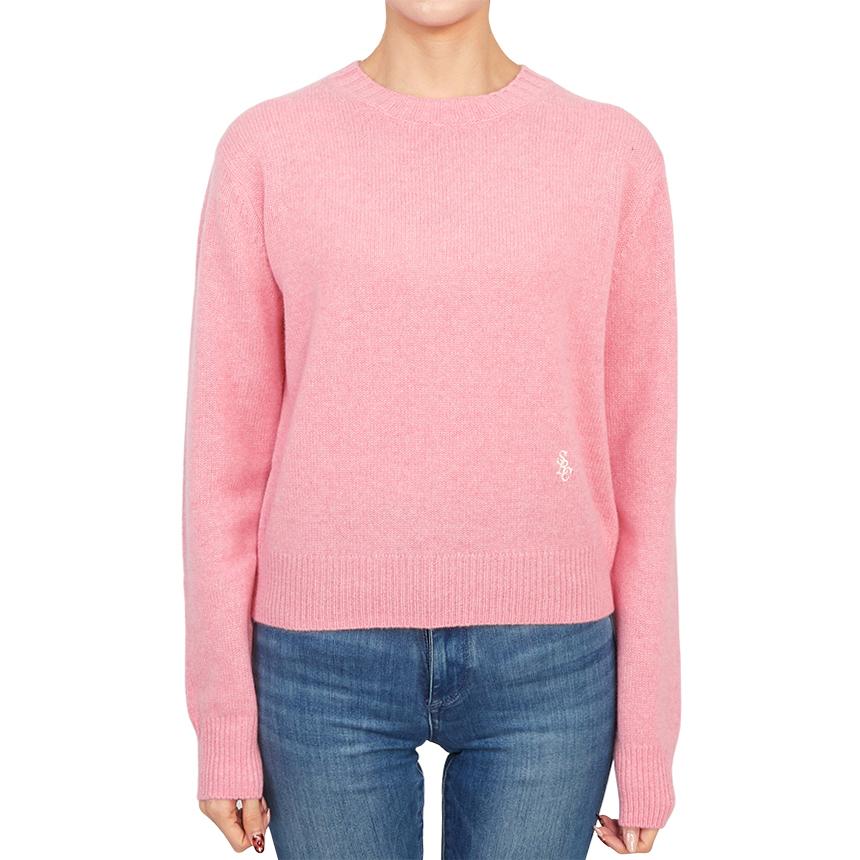 SPORTY&RICH Pink Crewneck Knit Sweater for Women