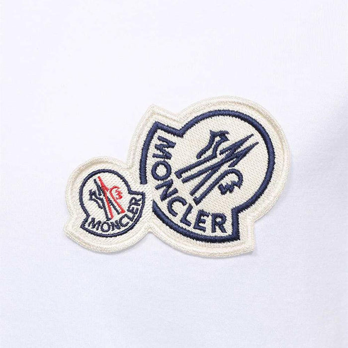 Moncler Double Logo T-Shirt White Men’s Cotton Top