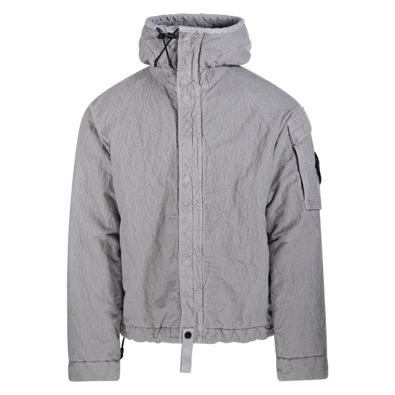 STONE ISLAND Men’s Wrinkle Corduroy Puffer Jacket Pearl G S154100056 S0229 V0061