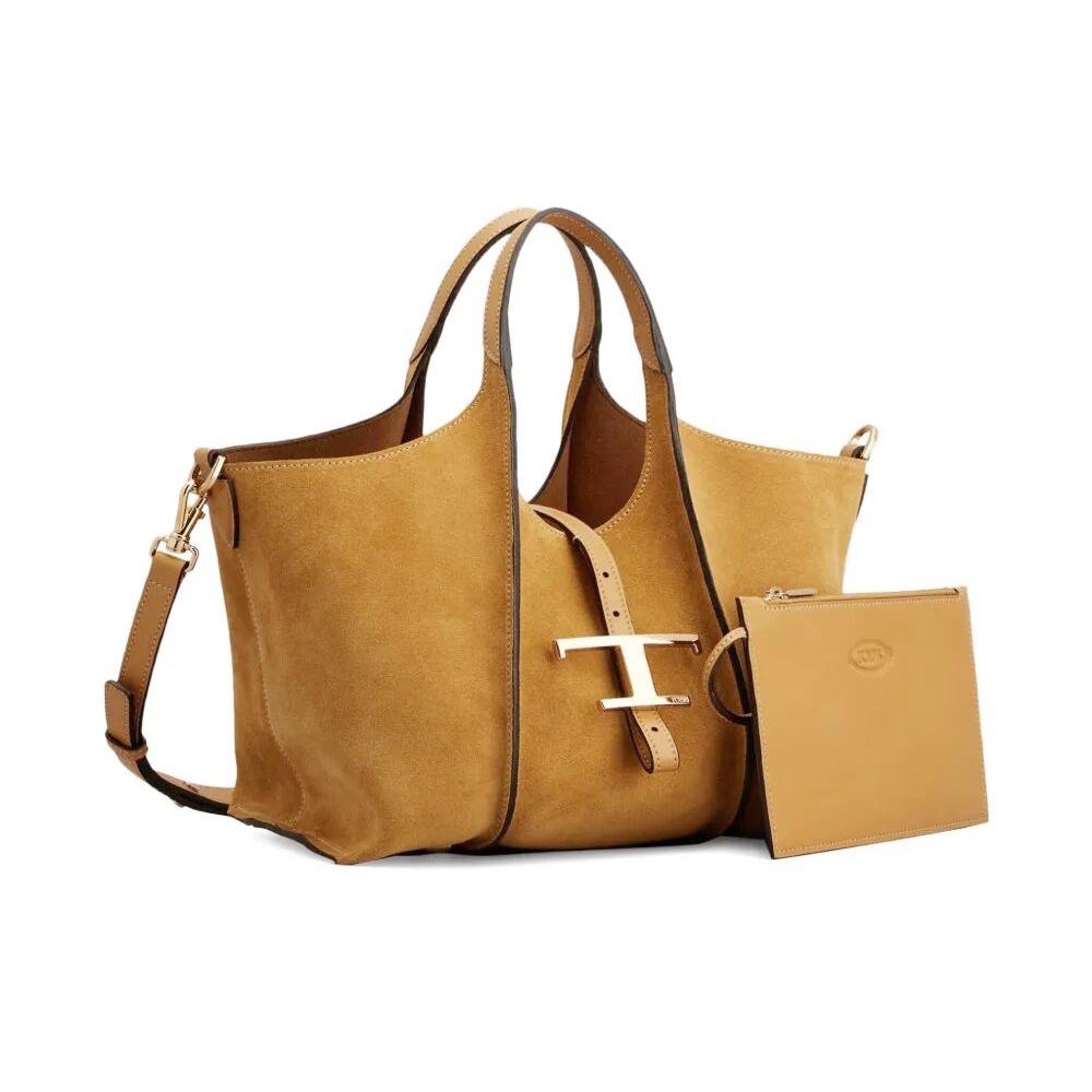 Tods Timeless Suede Mini Shopper Crossbody Bag Brown XBWTSBA9100 P3A S403