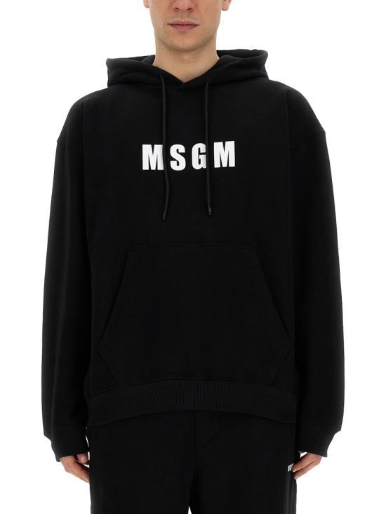 MSGM Women's Hooded Sweatshirt 3640MM12724700099 BLACK DOM