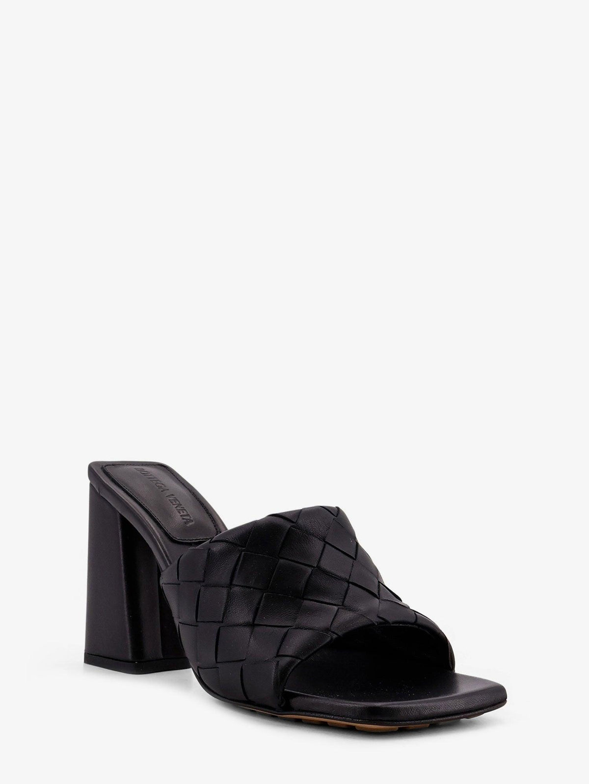 Bottega Veneta Black Leather Strappy Sandals