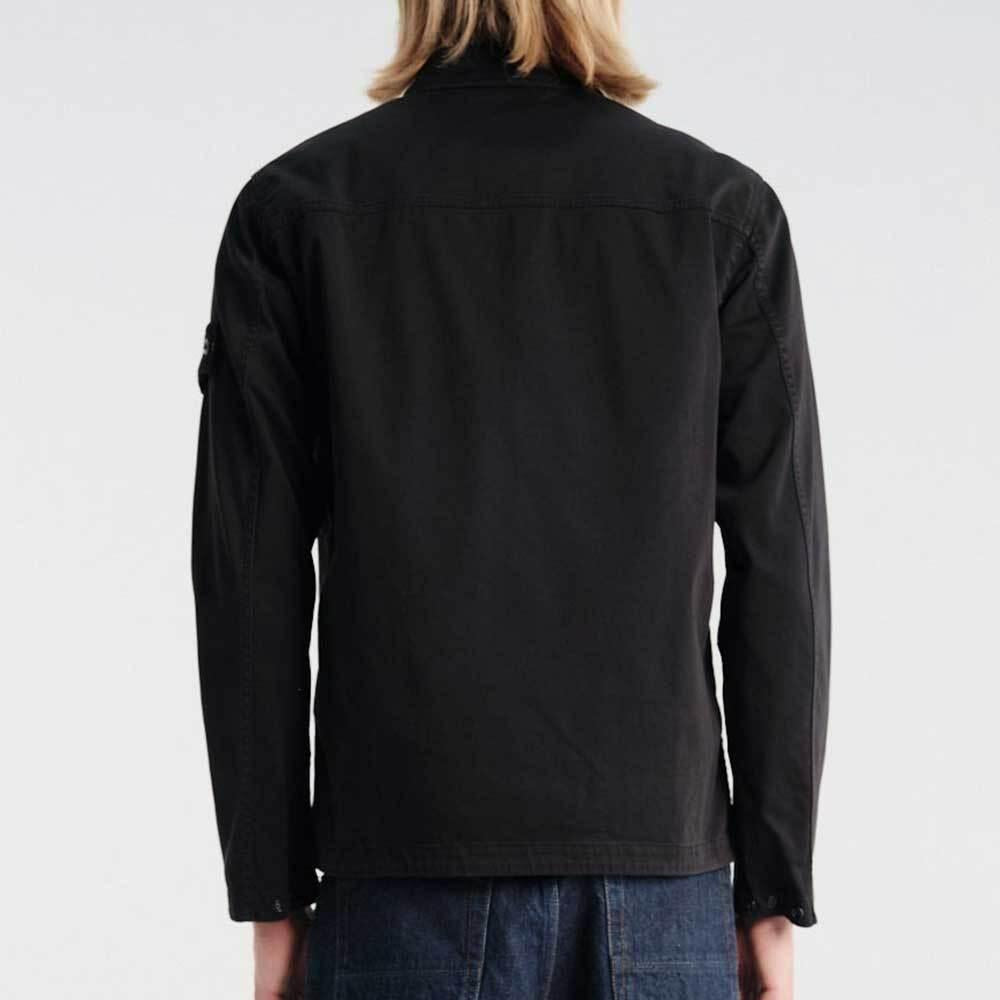 STONE ISLAND Stretch Organic Cotton Satin Zip Overshirt Jack 1200010 S0012 V0029