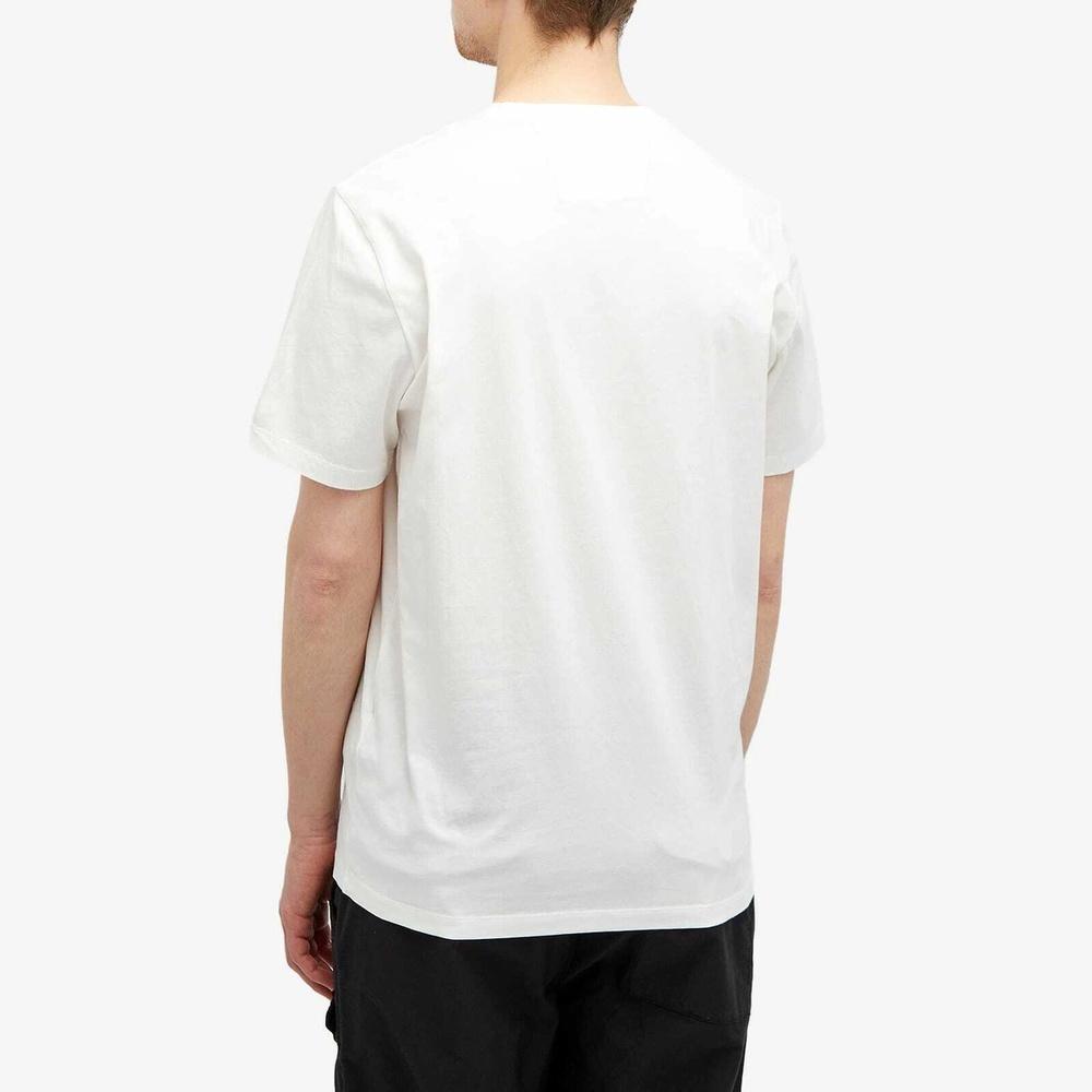 CP Company Logo Short Sleeve T-Shirt for Men White Cotton