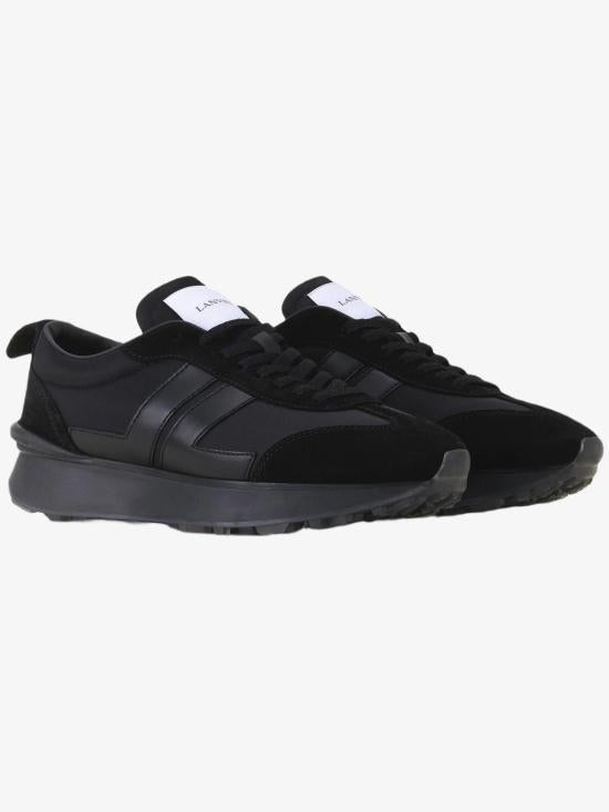 Lanvin Black Nylon Leather Low-Top Sneakers for Men FUSKBUMPNYLOH 2510