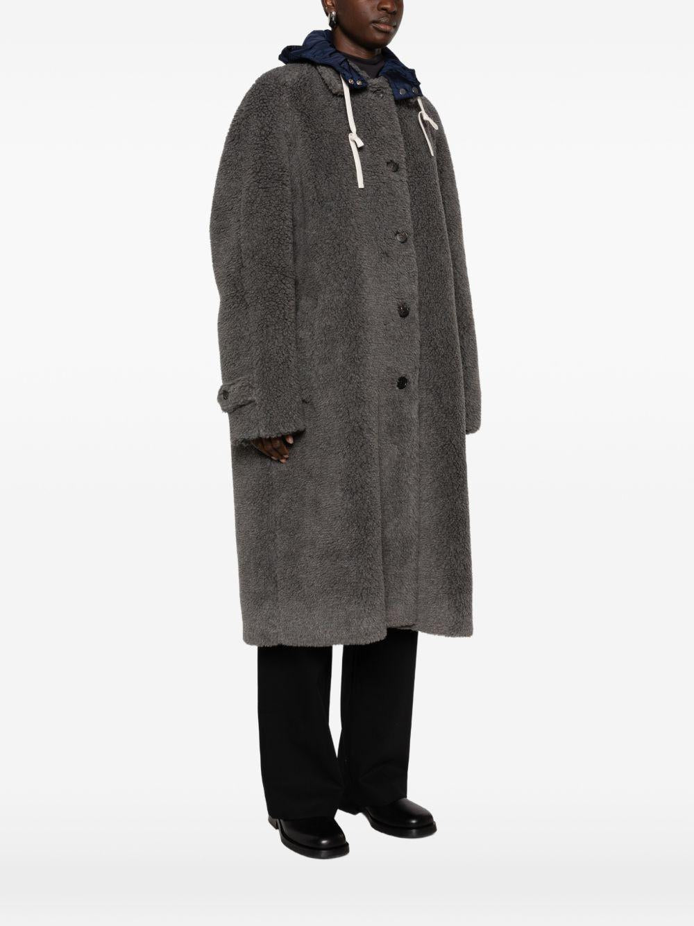 Miu Miu Wool Blend Double-Breasted Coat Navy Women’s Coat