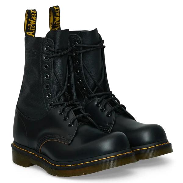 Maison Margiela Black Leather Lace-Up Combat Boots