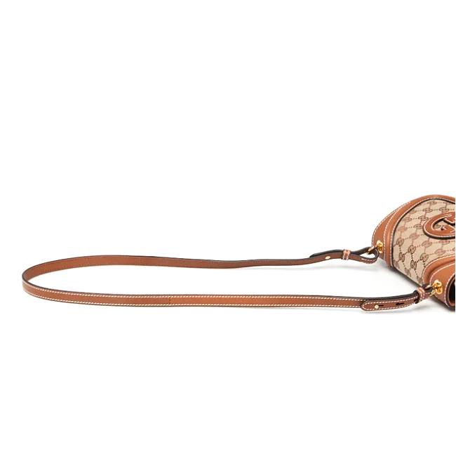 GUCCI Blondie Mini Leather Shoulder Bag Brown