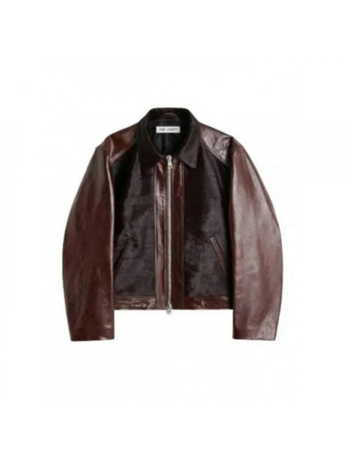 OUR LEGACY Tuscan Brown Hair-on Hide Leather Andalou Jacket