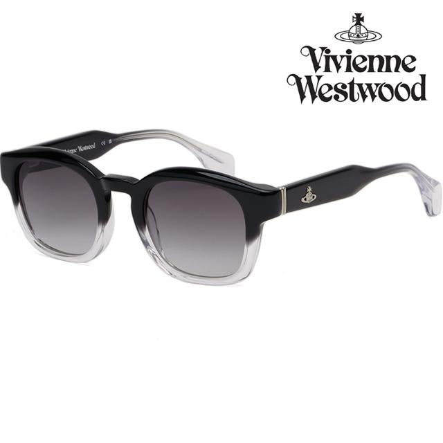 Vivienne Westwood Black Clear Acetate Square Sunglasses VW5025 091