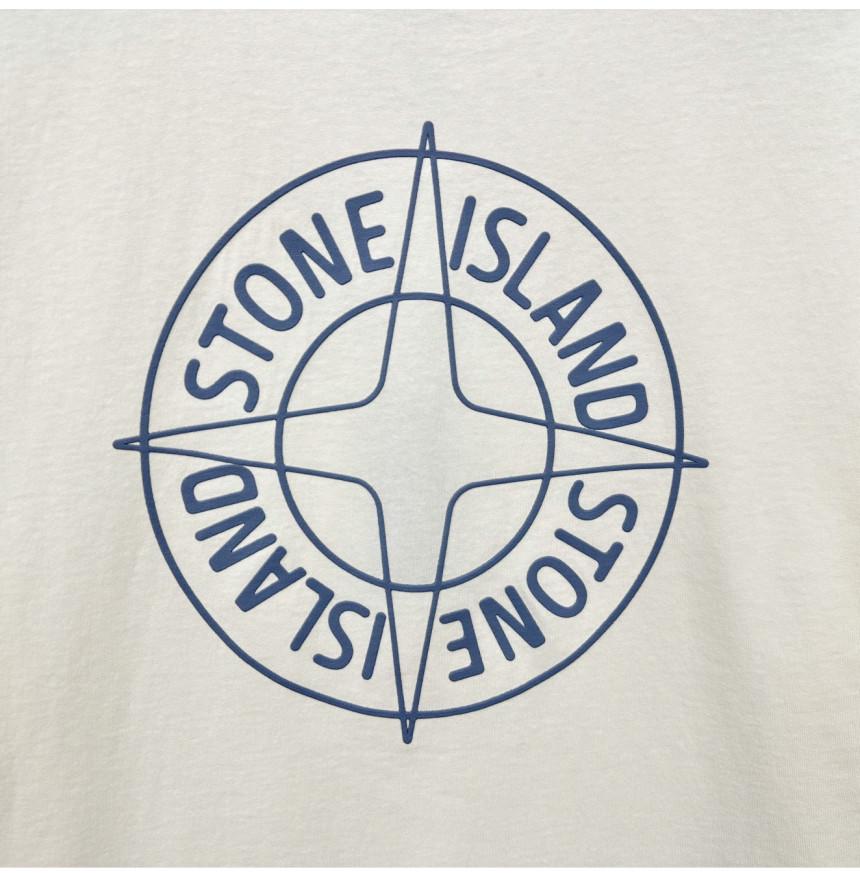 STONE ISLAND Compass Graphic Short Sleeve T-Shirt Black Cotton Men