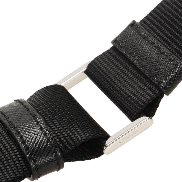 PRADA Nylon Shoulder Bag Black Vela Pocono