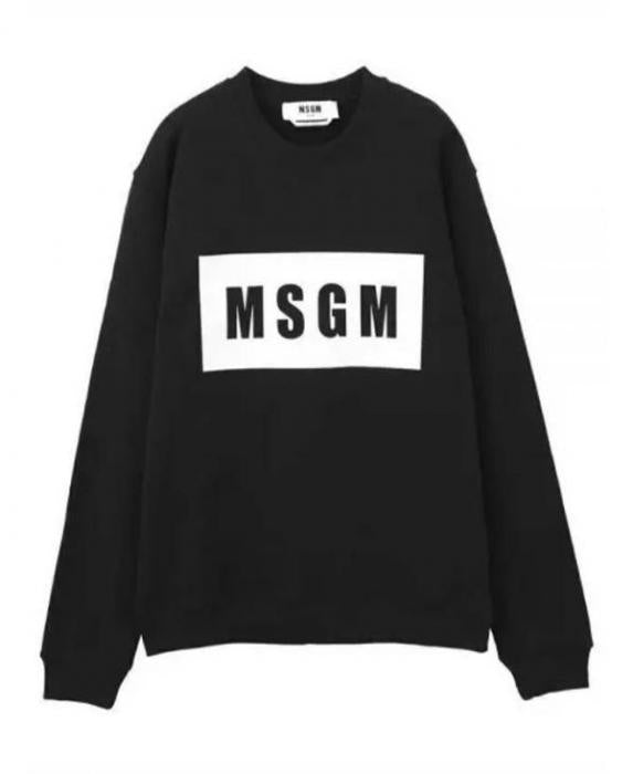MSGM Box Logo Cotton Sweatshirt