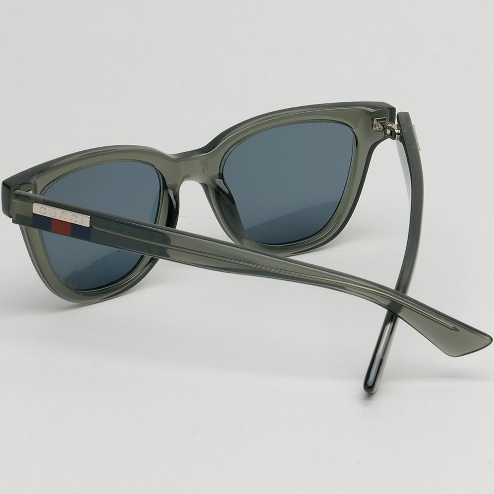 GUCCI Gray Transparent Acetate Wayfarer Sunglasses GG1116S 003