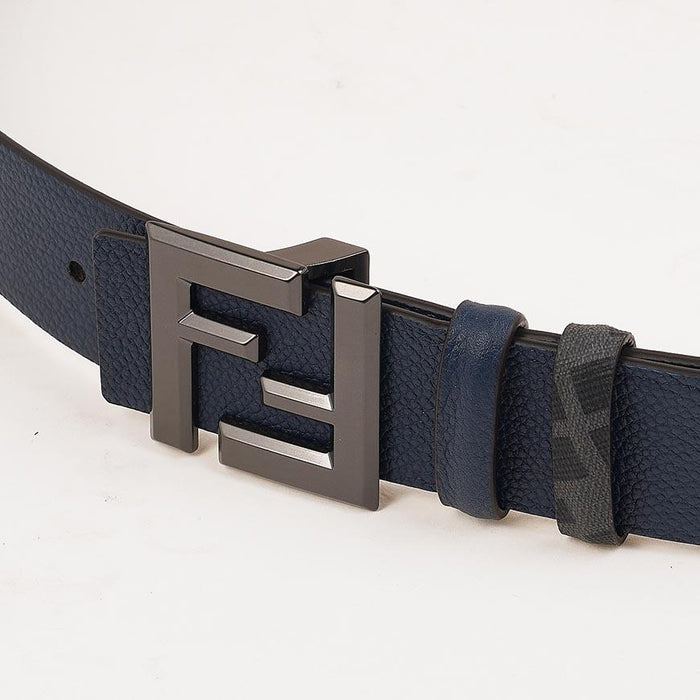 FENDI Men’s Square FF Logo Leather Belt