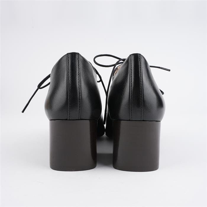 Lemaire Women’s Black Leather Lace-Up Derby Shoes
