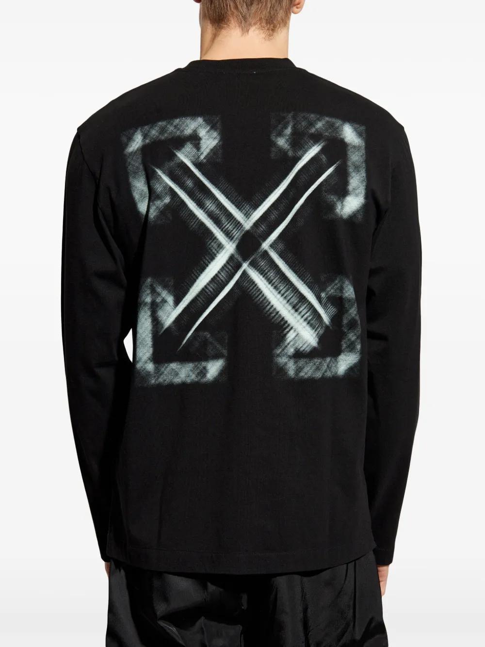 OFF WHITE Black Vibe Arrow Long Sleeve T-Shirt Unisex OMAB086S25JER0031041
