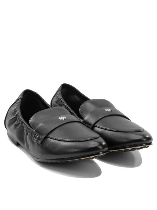 Tory Burch Black Leather Ballet Flats 178541006 BLACK DOM