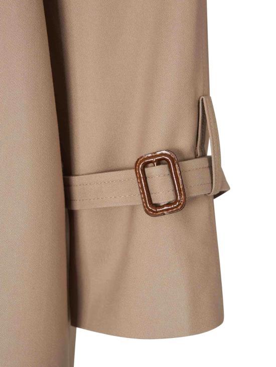 Toteme Beige Wool Blend Long Coat for Women 243 WRO1112 FB0243156