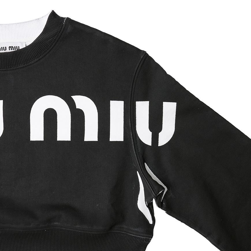 Miu Miu Women’s Printed Cotton Sweatshirt MJL925 12Y1 F0002