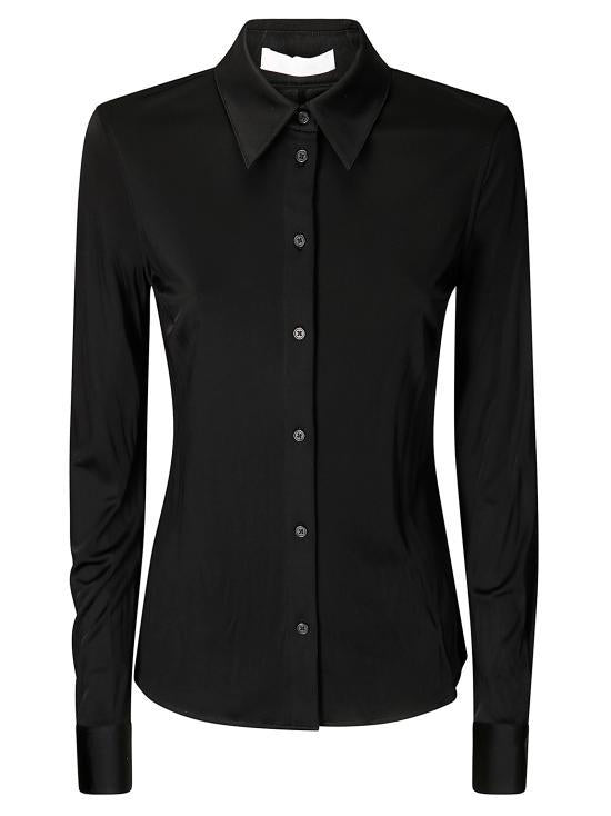 Helmut Lang Classic Button-Down Shirt for Women O02HW515001 BLACK DOM