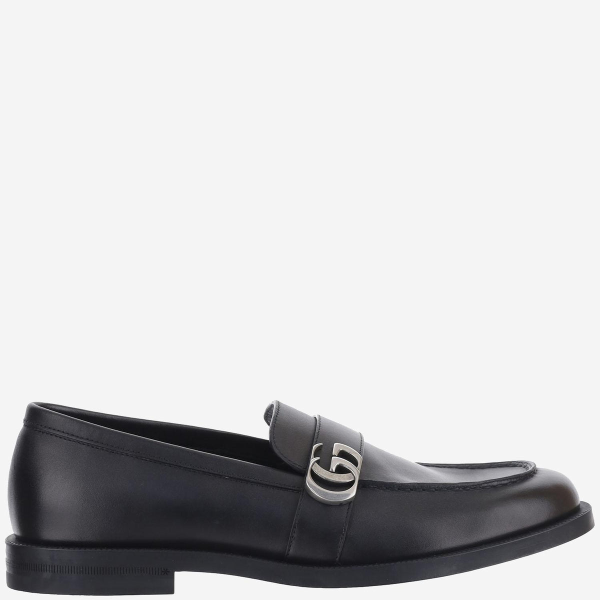 GUCCI Black Leather Loafer Men's Dress Shoes