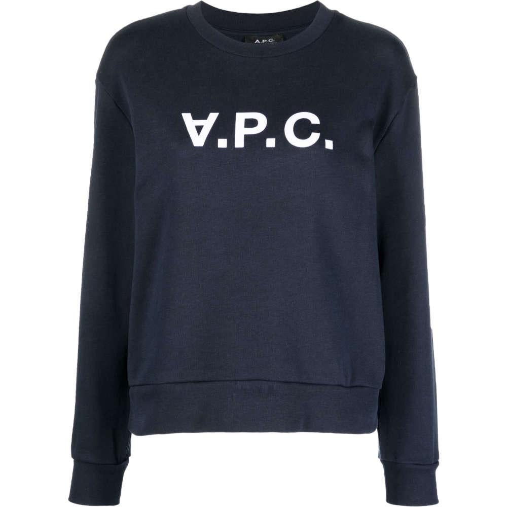 A.P.C. Navy VPC Logo Print Women’s Sweatshirt