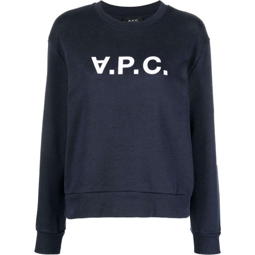 A.P.C. Navy VPC Logo Print Women’s Sweatshirt