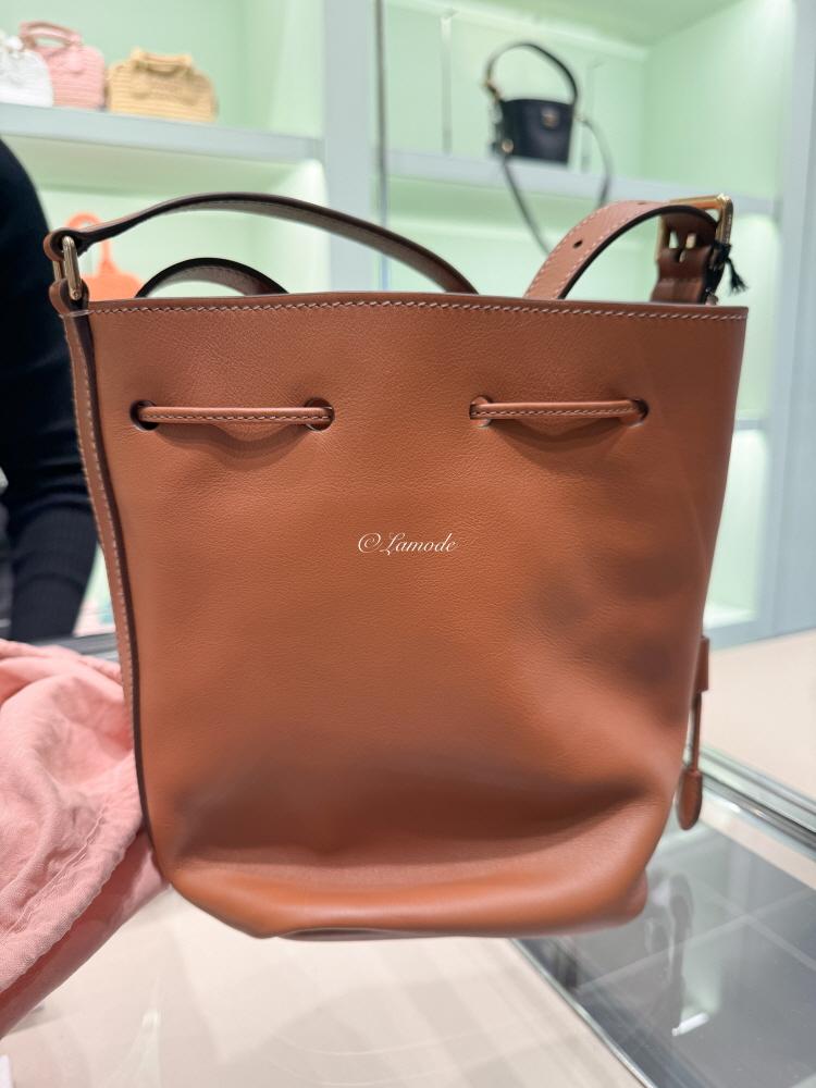 Miu Miu Cognac Leather Bucket Shoulder Bag