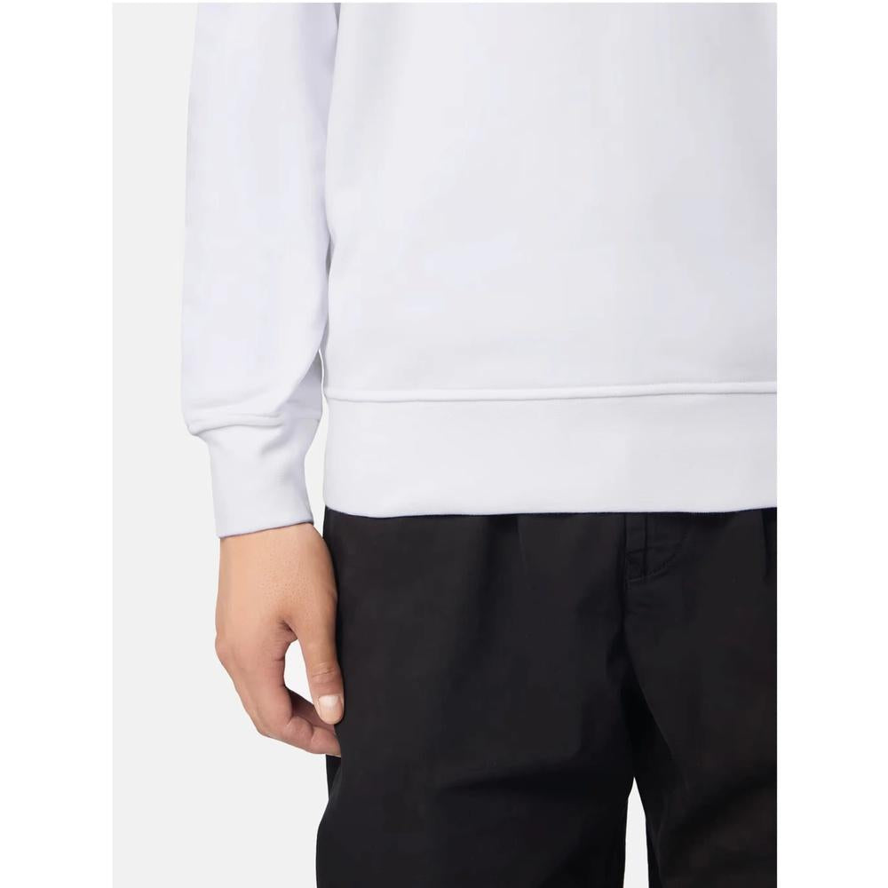 STONE ISLAND Organic Cotton Fleece Crewneck Sweatshirt Black Men