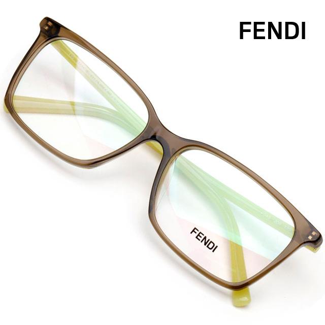 FENDI Unisex Clear Square Acetate Eyeglass Frames F945 209