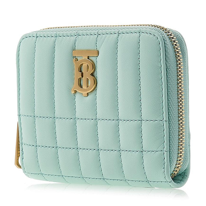 BURBERRY TB Lola Quilted Zip Around Card Wallet