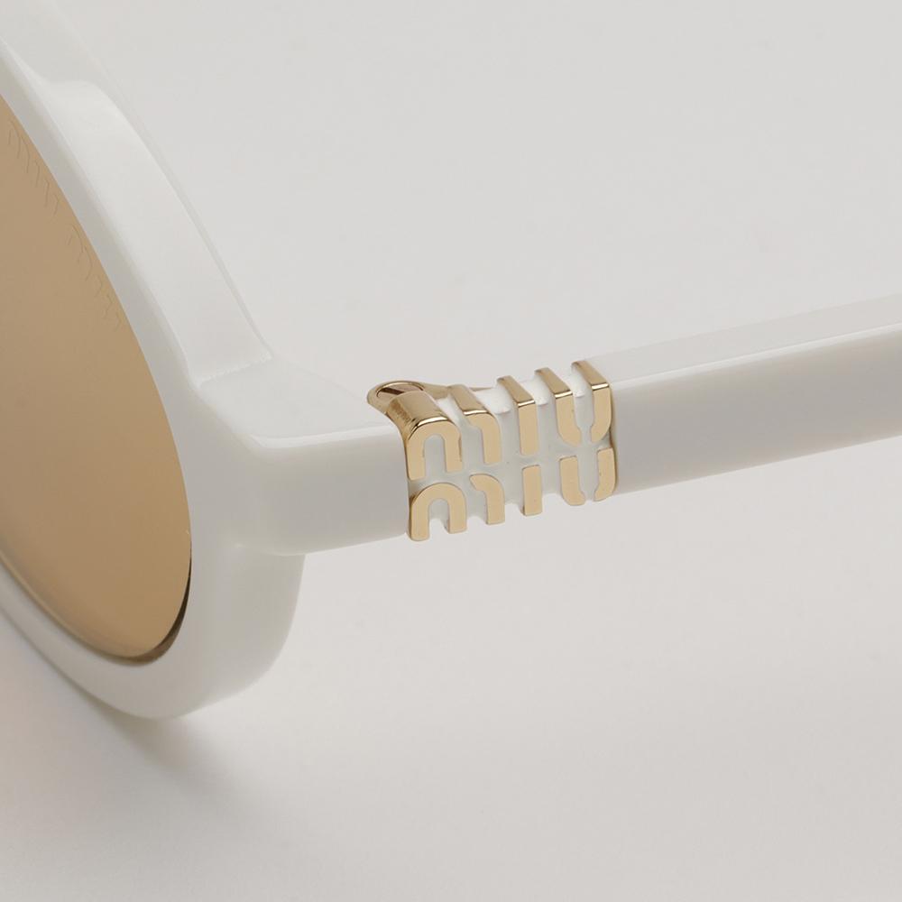Miu Miu White Mirror Acetate Sunglasses Unisex SMU04Z 142 40D