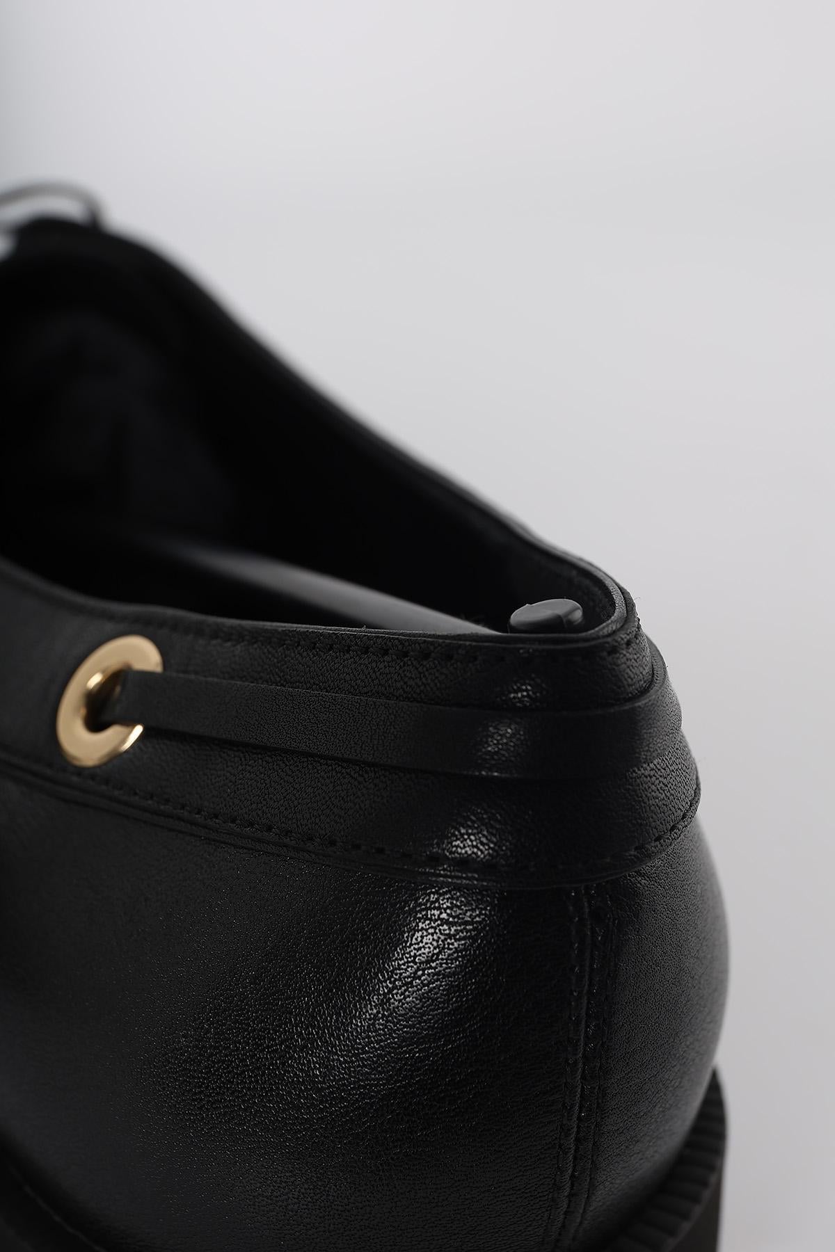 CELINE Supple Calfskin Deck Penny Loafers Black