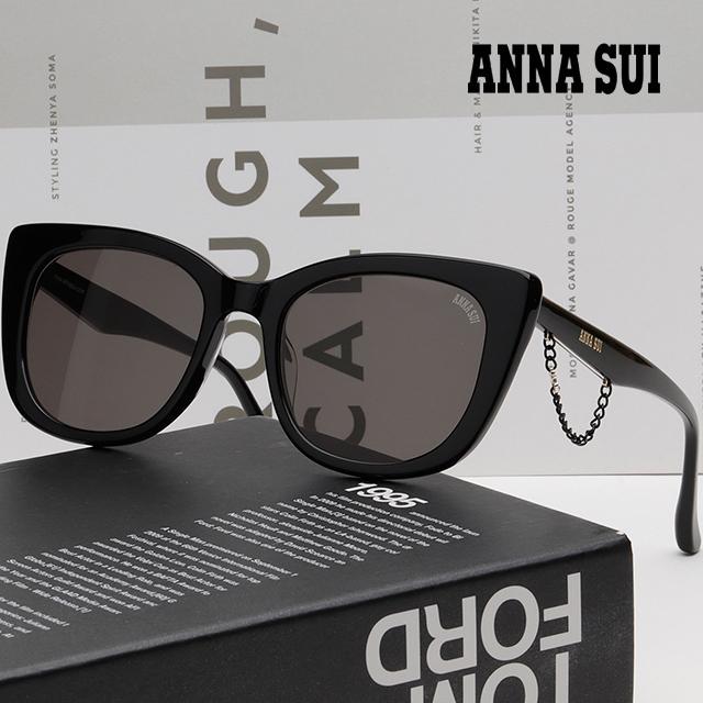 Anna Sui Cat Eye Acetate Sunglasses with Chain Detail AS2209KS 001