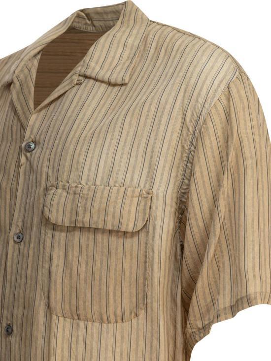 KAPTAIN SUNSHINE Short Sleeve Shirt Men’s KS25SSH08BEIGESTRIPE BEIGE STRIPE DOM