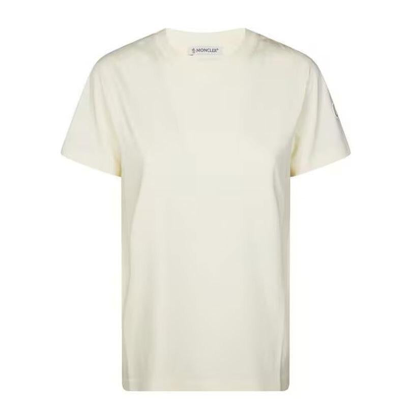 Moncler Embroidered Logo Cotton T-Shirt White 8C00029 89AUO 034