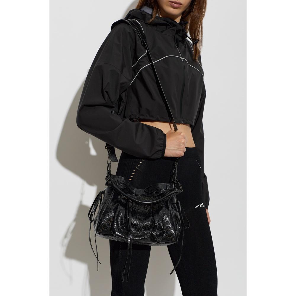 BALENCIAGA Le Cagole City Bucket Bag Black Leather Shoulder Bag