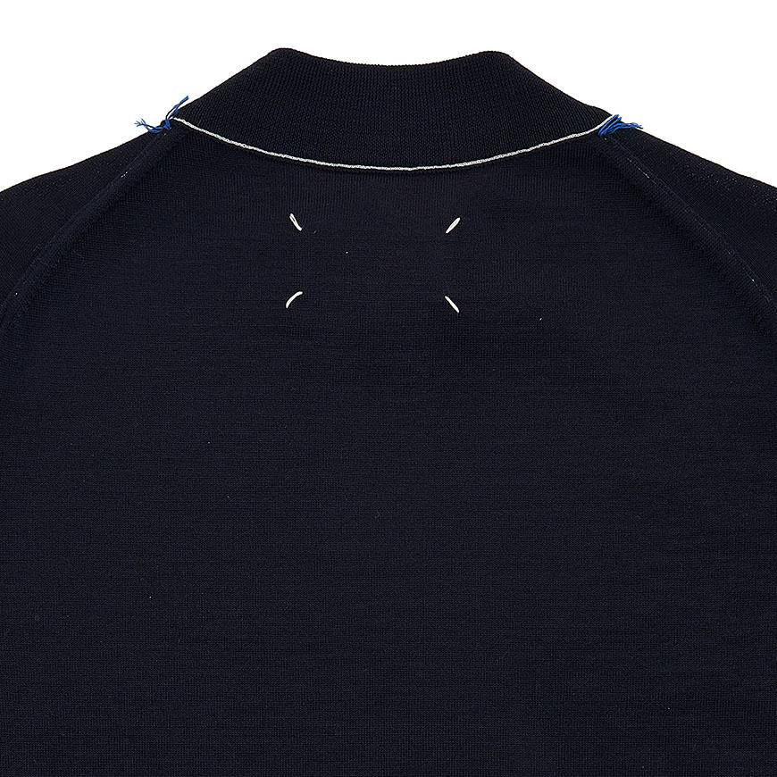 Maison Margiela Women’s Wool Crewneck Knit Sweater Navy